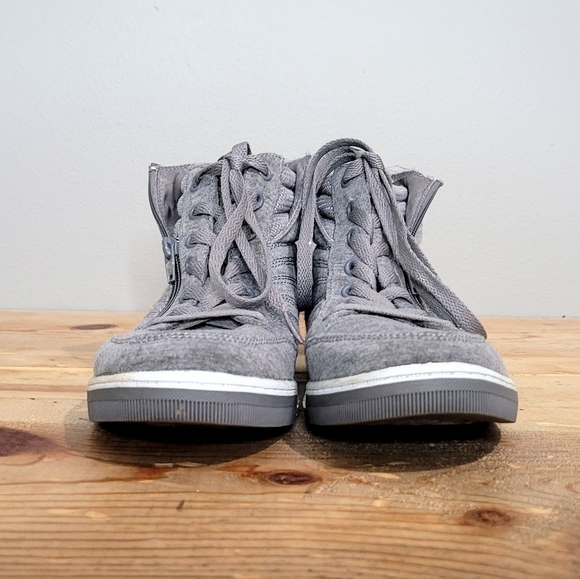 US Polo Assn Gray High Top Sneakers Women's Zip Side Skate Shoes Size 8 - Picture 2 of 11